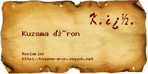 Kuzsma Áron névjegykártya